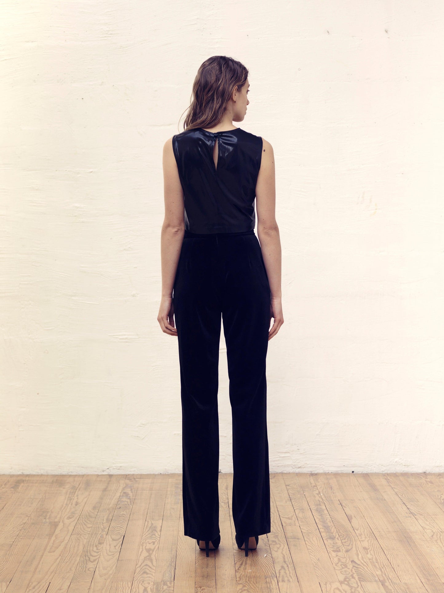 Velvet Black Trousers Fiona