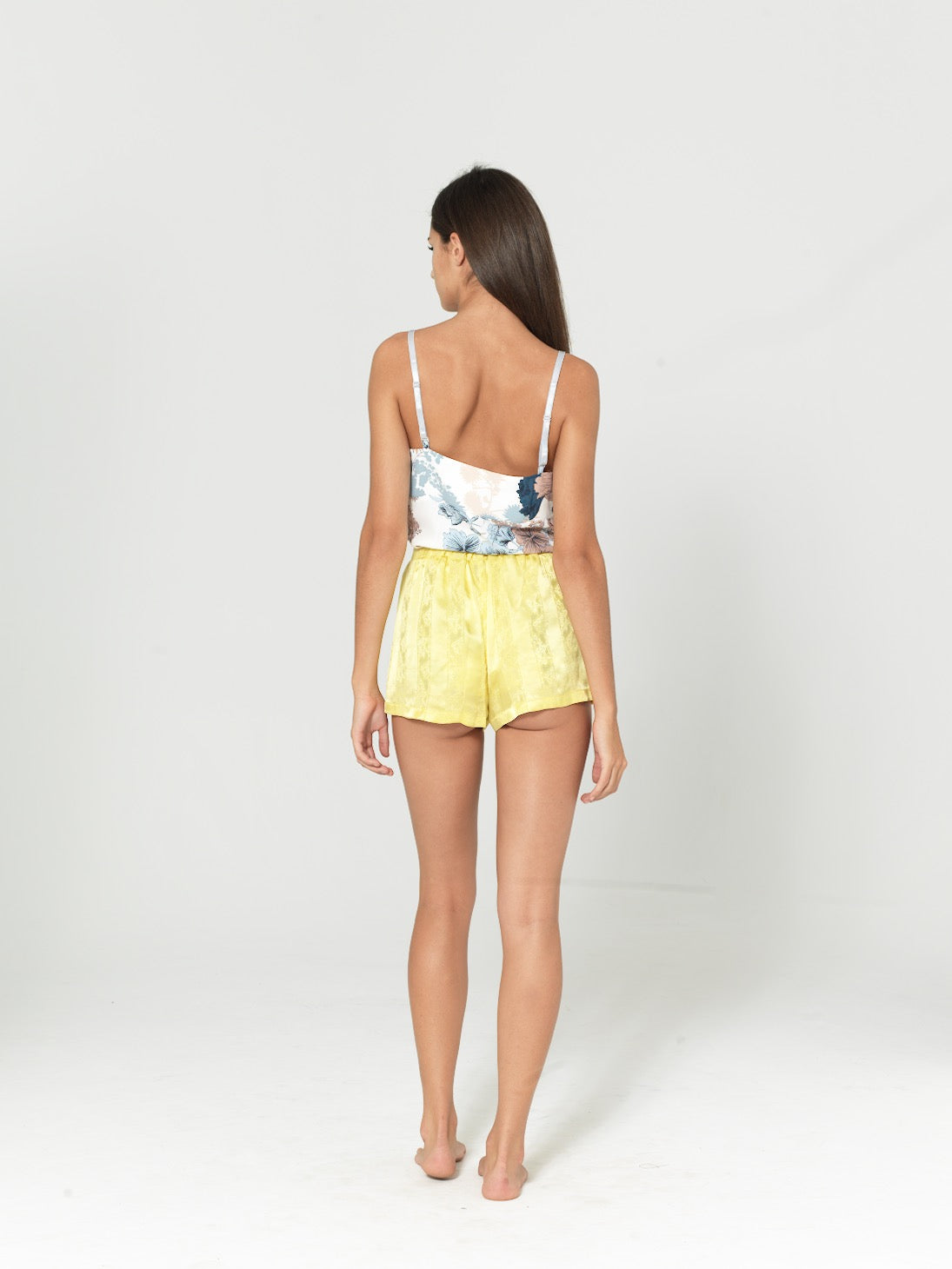 Silk Shorts Yellow