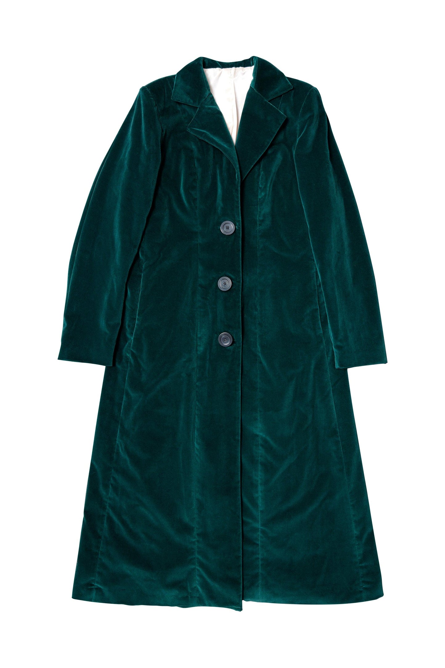 Velvet Green Coat Kiki
