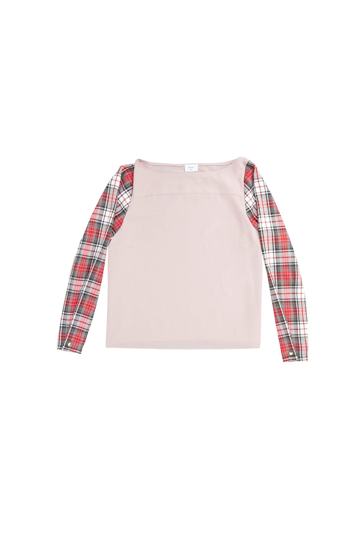 Top Nude Printed Sleeves