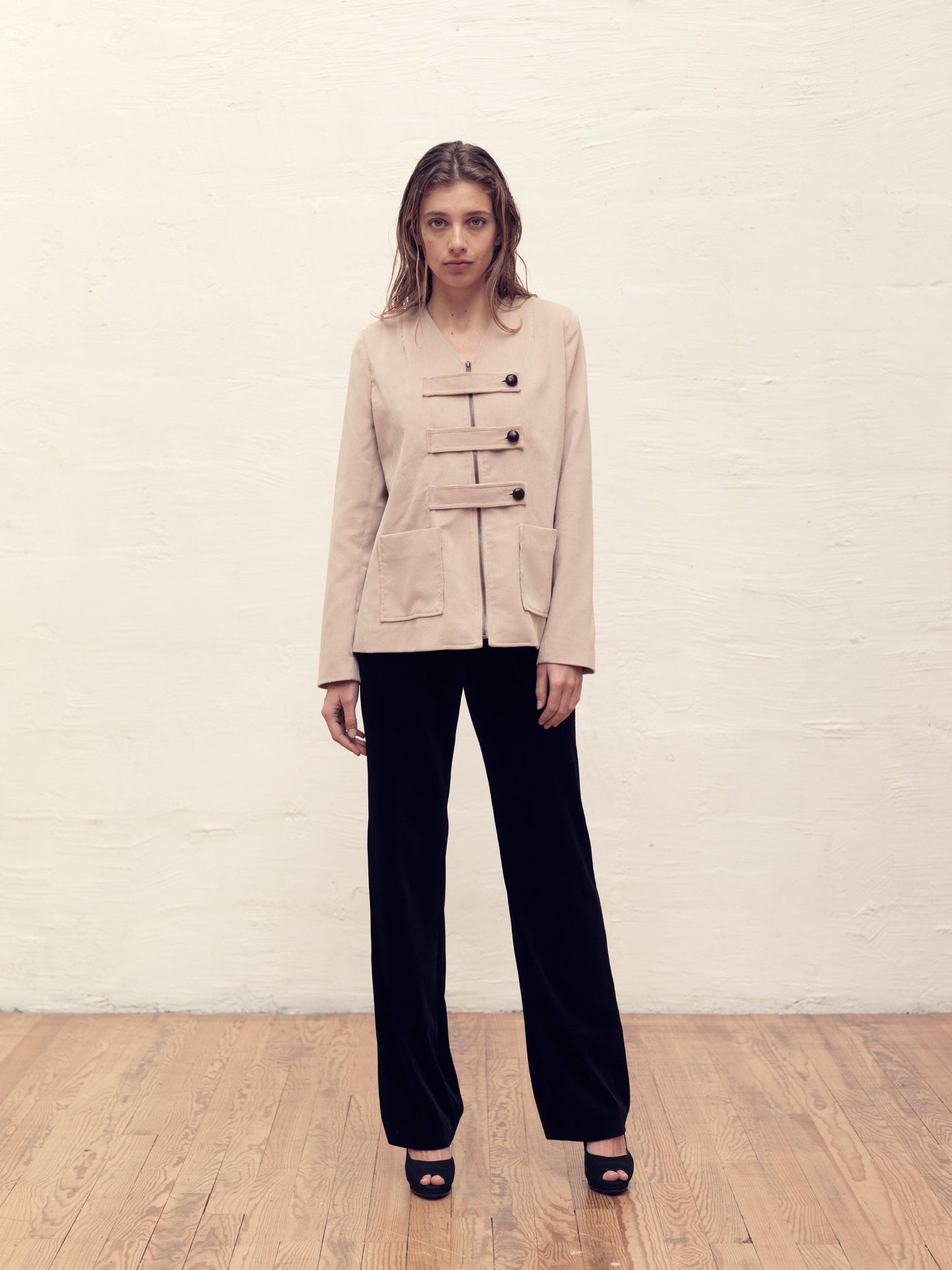 Velvet Jacket Beige