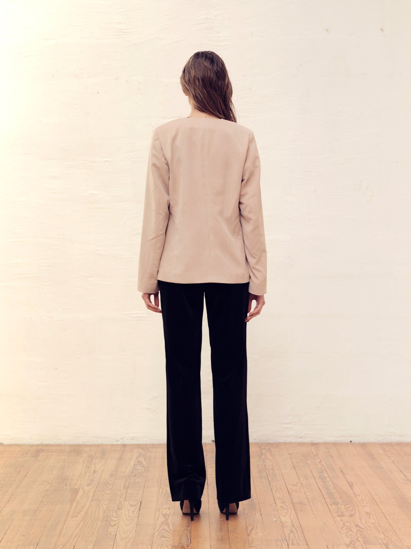 Velvet Jacket Beige