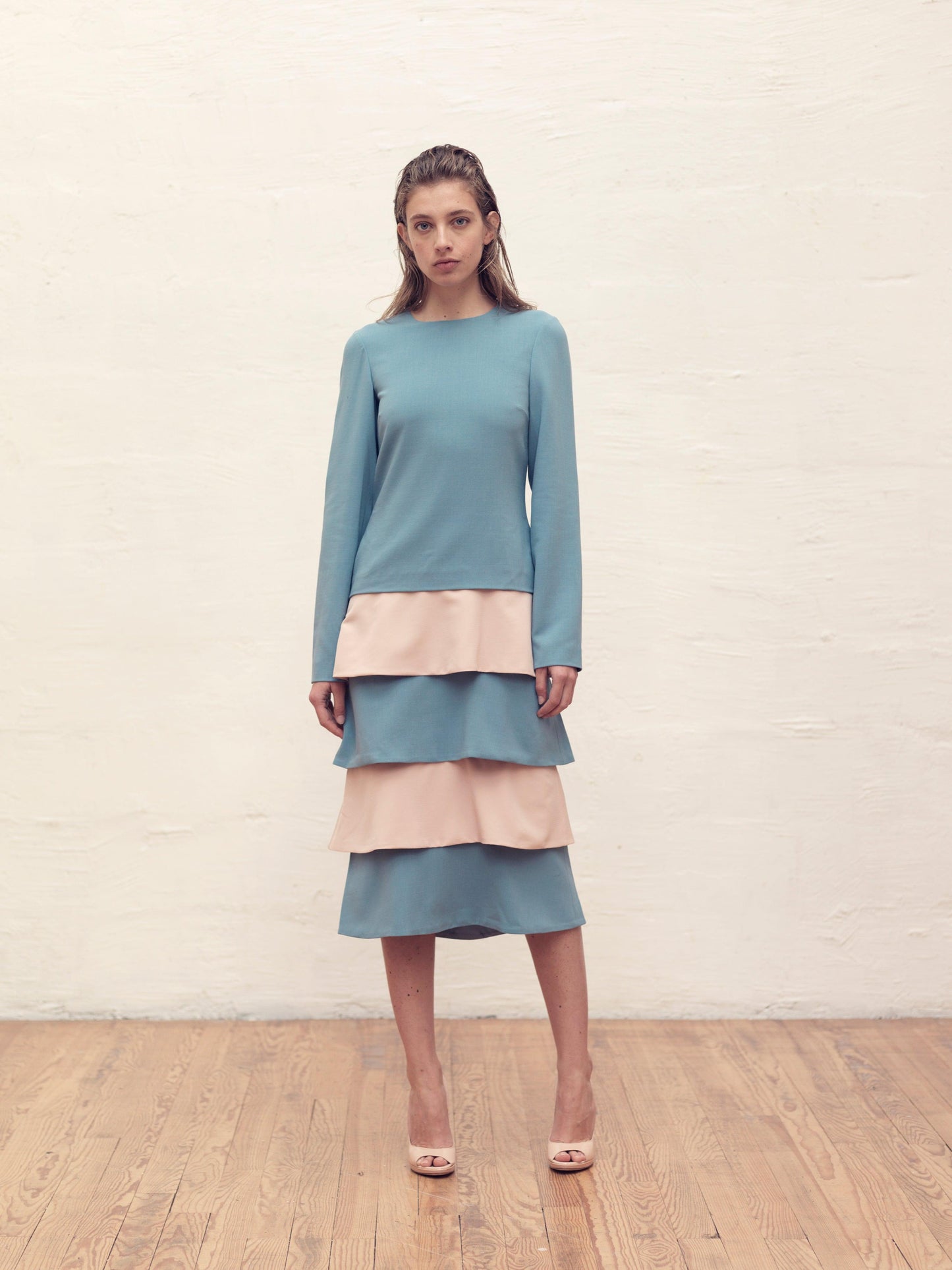 Dress Blue and Pink Ruches Princess