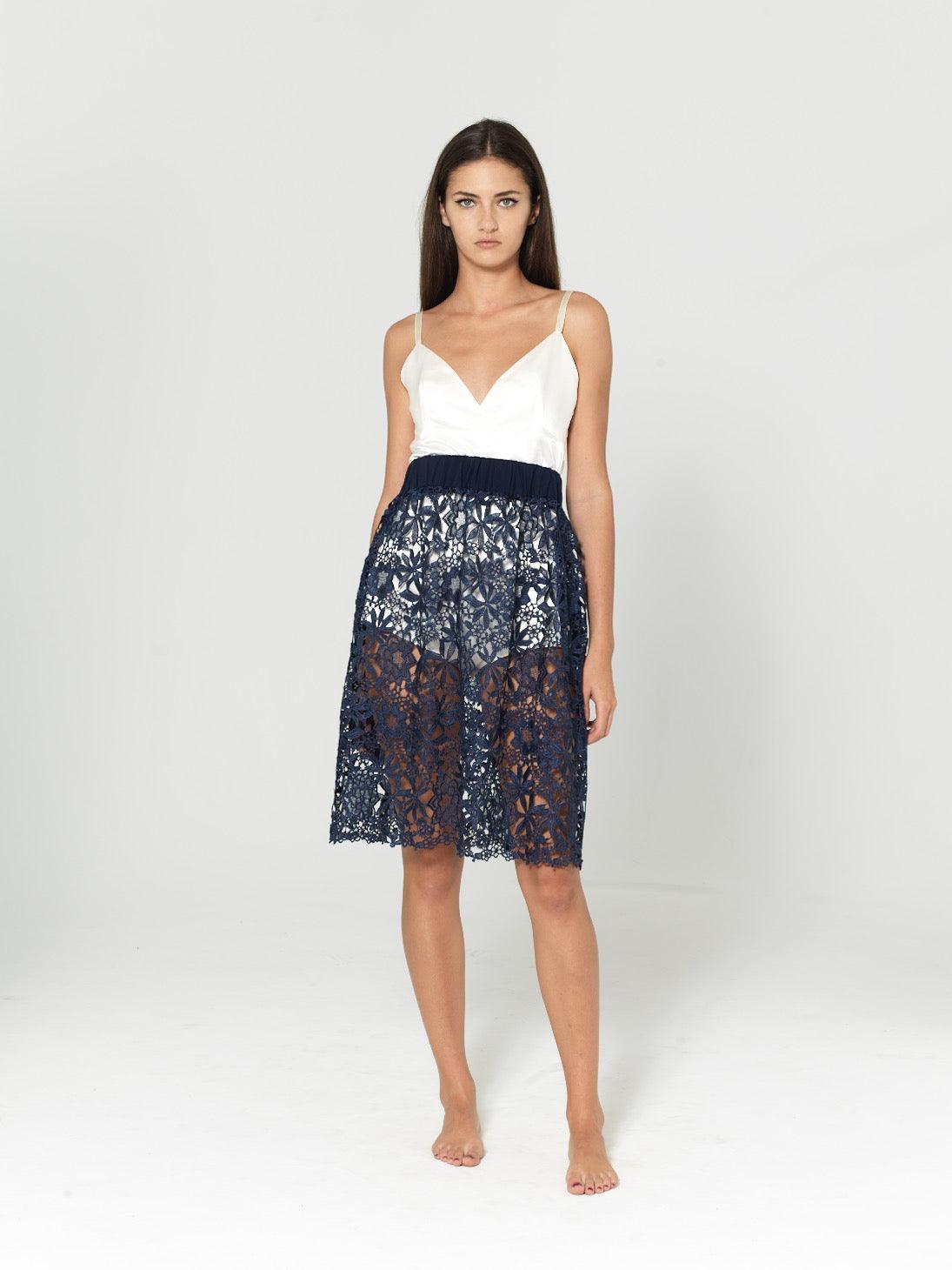 Skirt Dentelles de Calais Night Blue